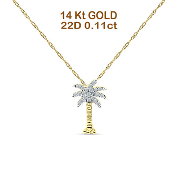 Diamond Palm Tree Necklace